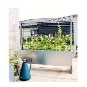 Land Modern Slim - Plantekasse med espalier, galvaniseret - 120 cm