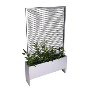 Land Modern Slim Plantekasse med højt espalier, galvaniseret