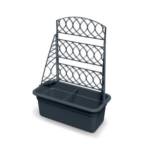Plantekasse med espalier i plast 58 x 29 x 78 cm