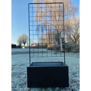 Sort plantekasse m/ espalier - 80 x 40 x 40 cm